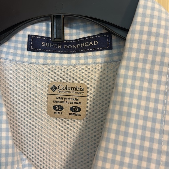 Columbia light blue gingham fishing shirt - Picture 3 of 4